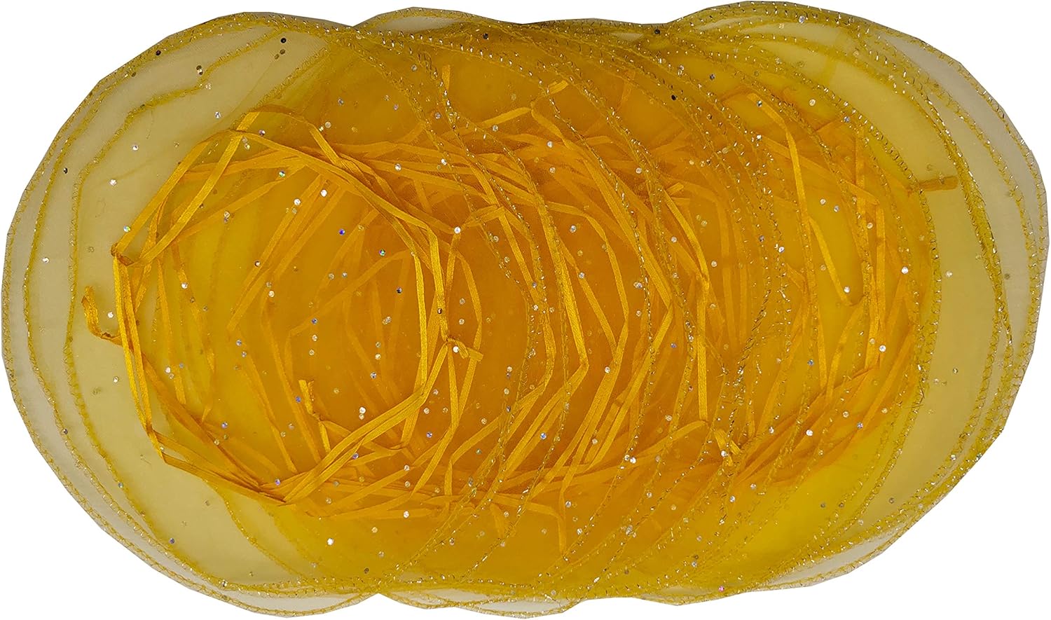100pcs Gold Sheer Organza Favor Bags