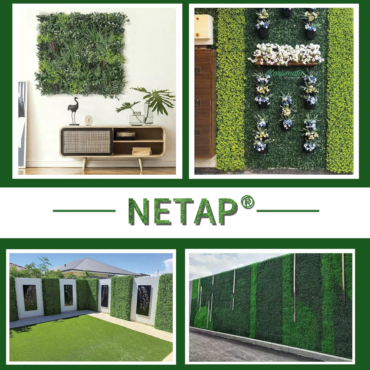 Artificial Grass Wall Panels Decor 10x10 12Pcs Faux Boxwood Backdrop