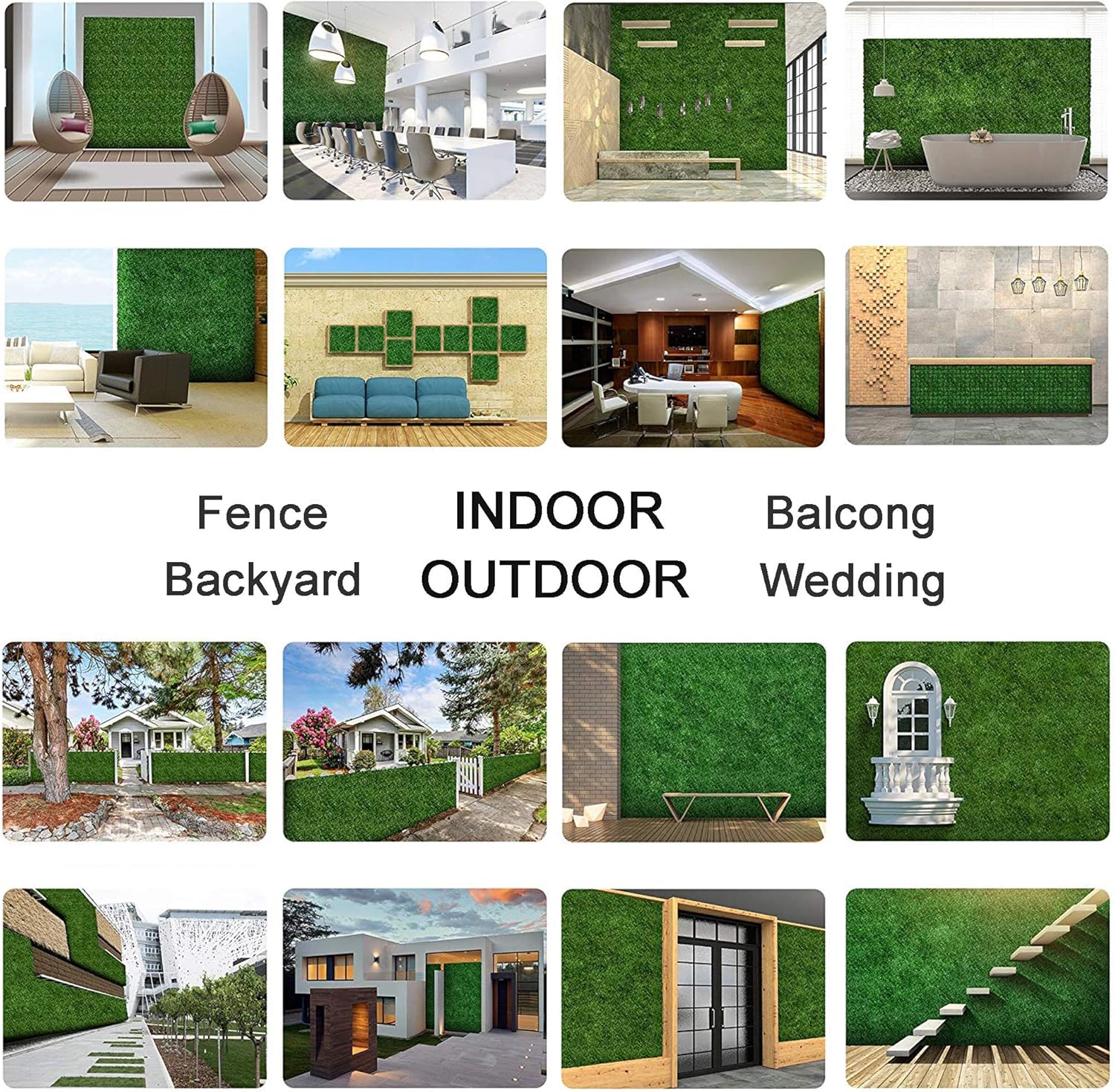 Sunnyglade 12 Pieces Artificial Boxwood Panels Privacy Hedge