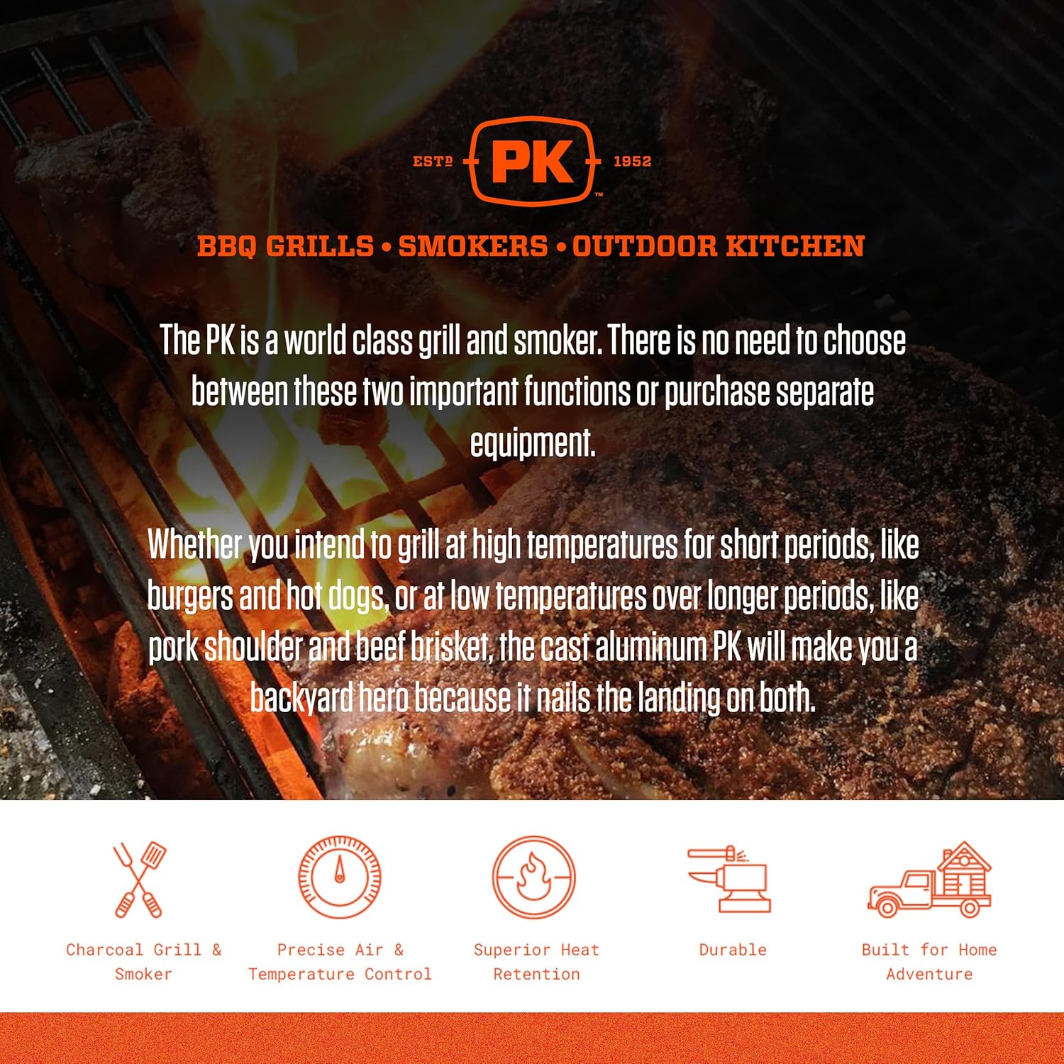 PK Grills Charcoal Basket Tray for BBQ