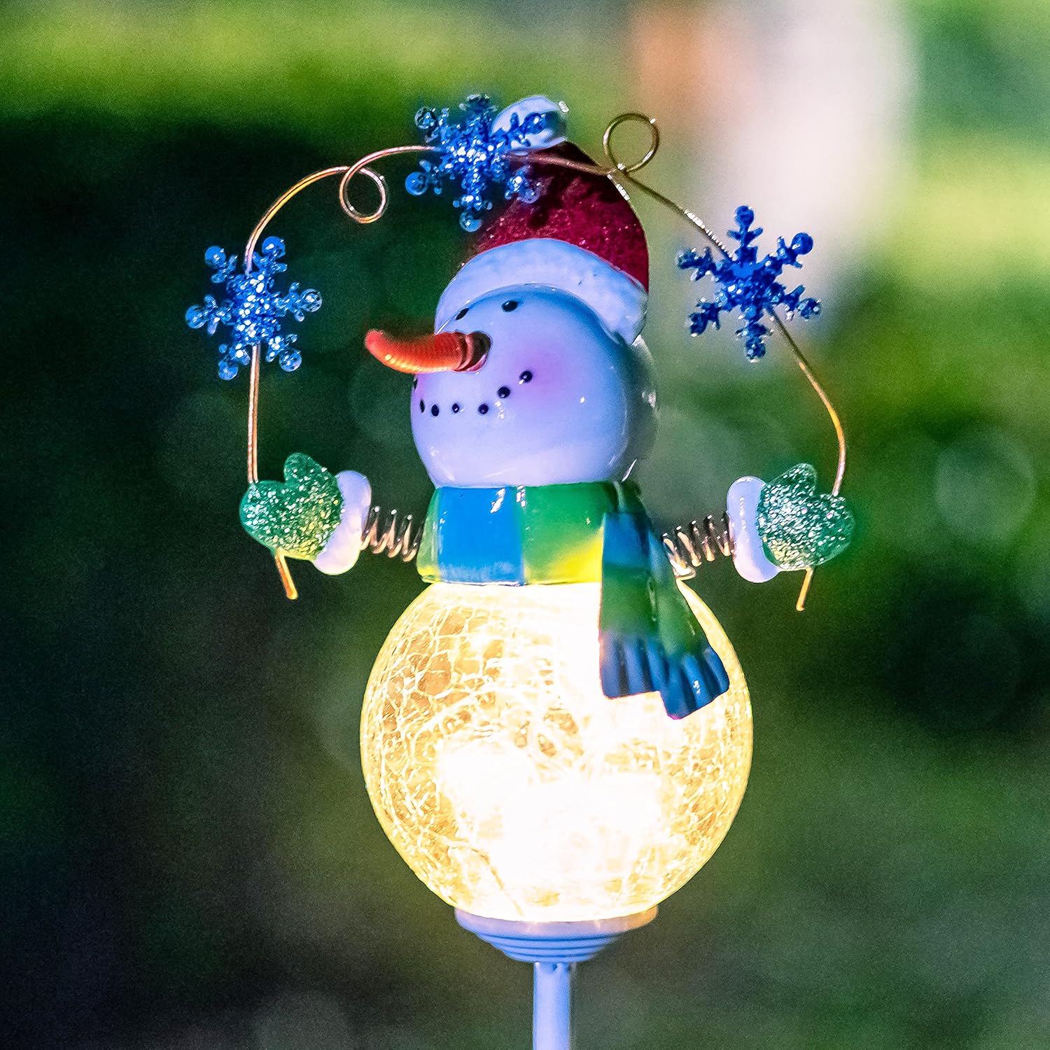 Christmas Snowman Solar Pathway Lights Outdoor Decoration