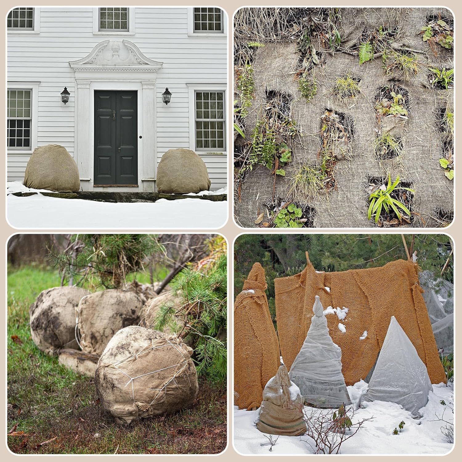 Tcevily Garden Burlap Roll 40x50 Feet Natural Jute