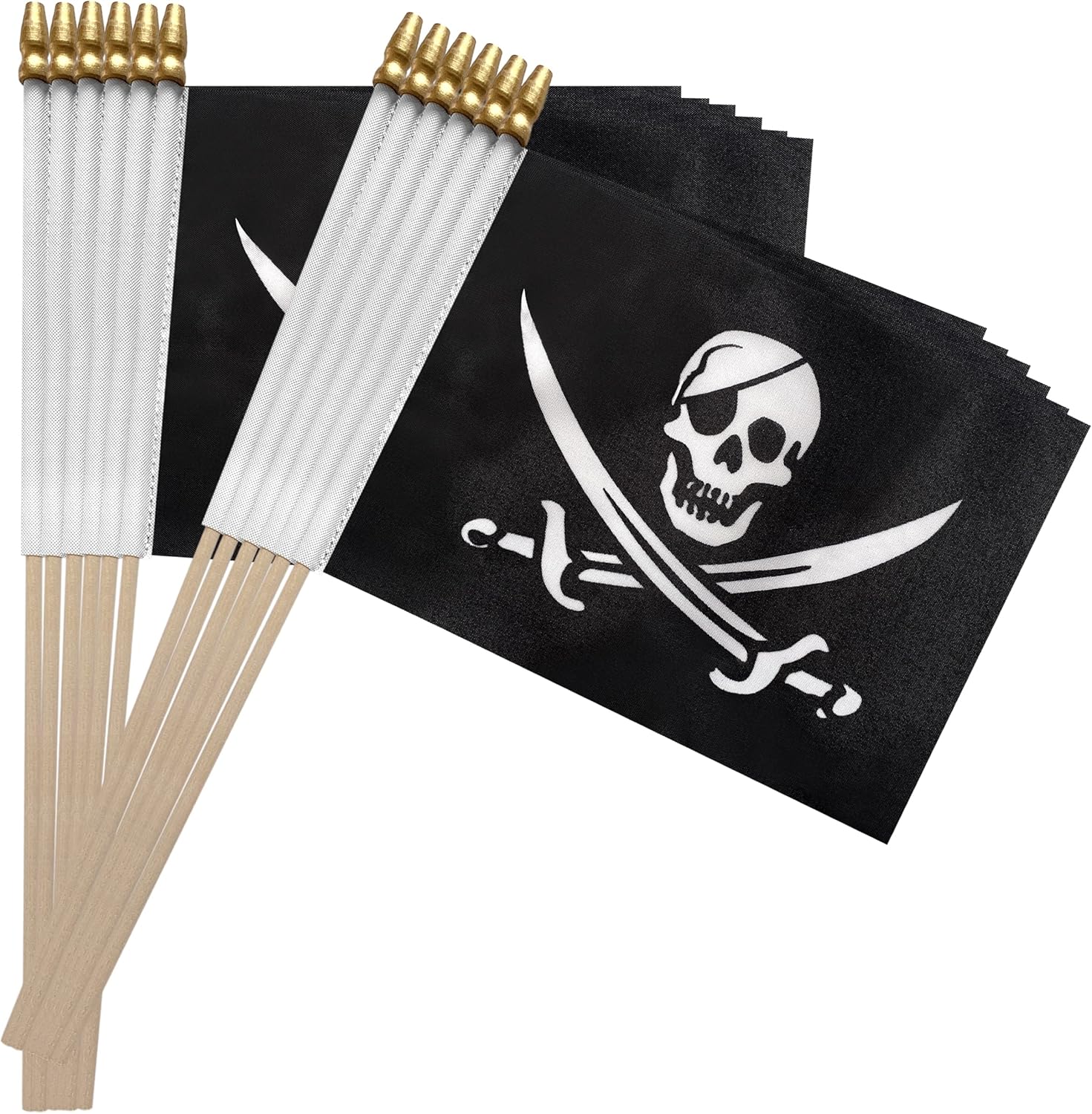 TSMD Pirate Jack Rackham Flag 5x8 Inch 12 Pack