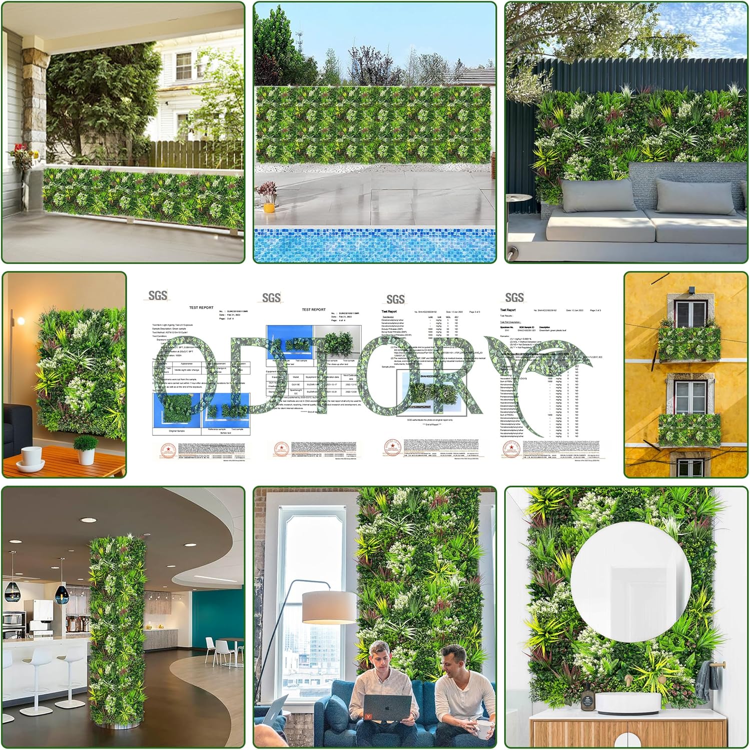 Artificial Boxwood Ivy Wall Panel 40x20 UV Resistant