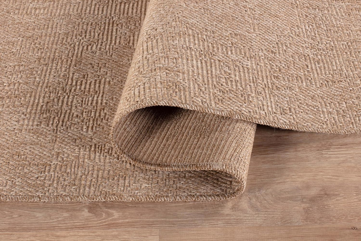 Washable Jute Rug 2x7 Natural Farmhouse Boho Design
