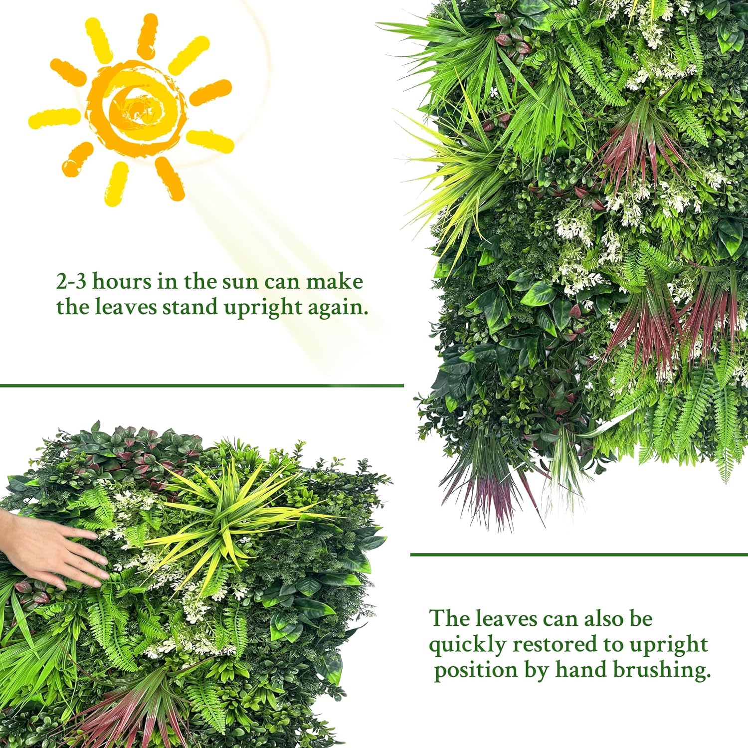 Artificial Boxwood Ivy Wall Panel 40x20 UV Resistant