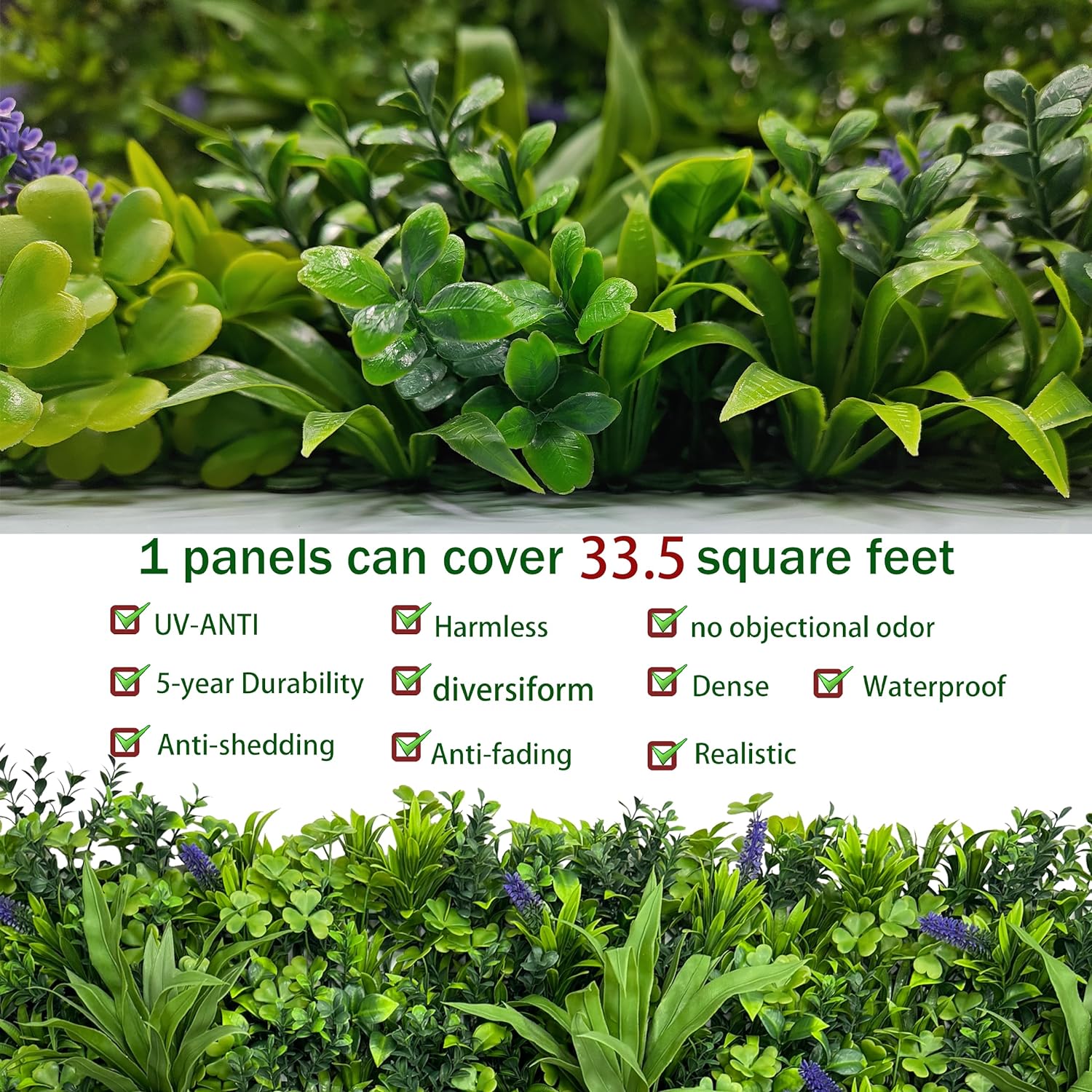 Artificial Ivy Wall Panel 40x120 Inches Privacy Fence Decor