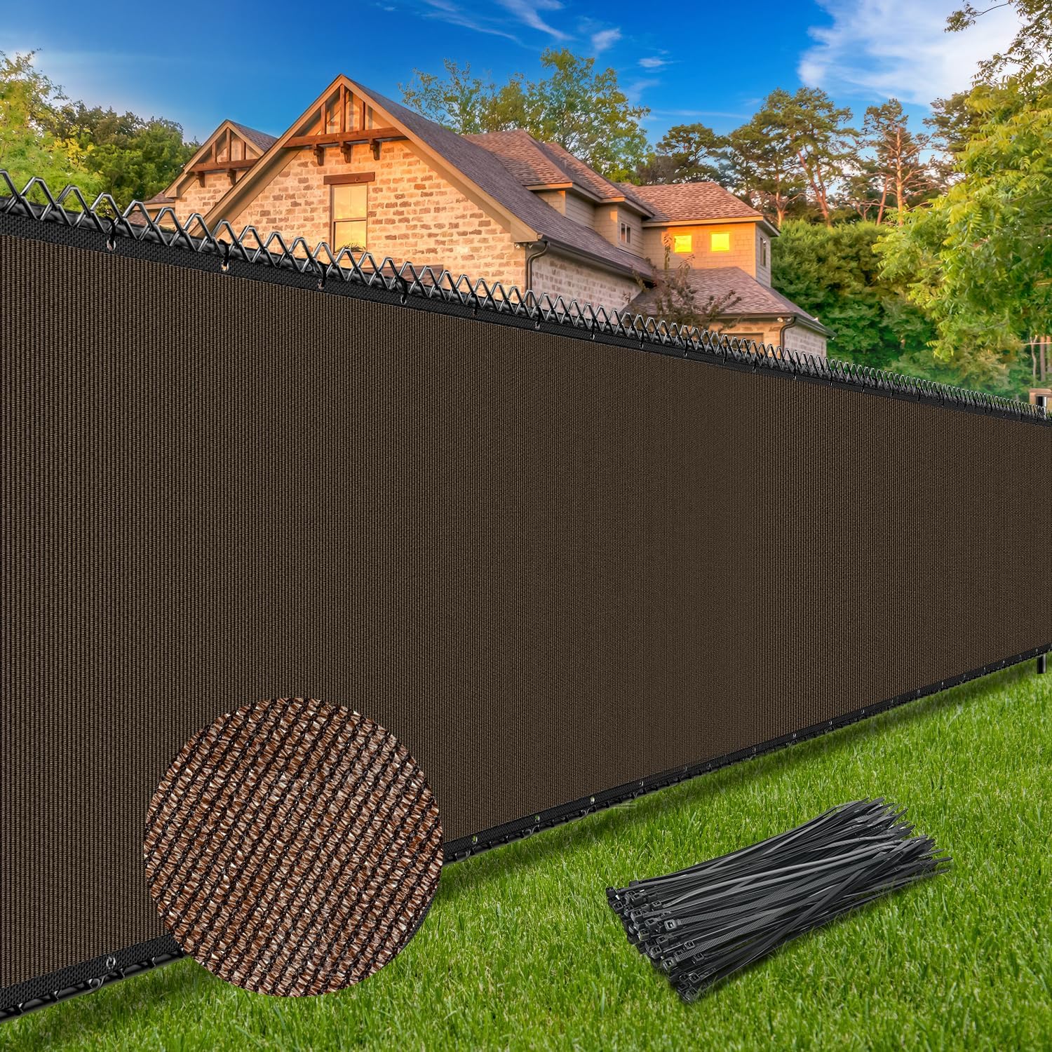 Winpull 6ft x 50ft Privacy Fence with Copper Grommets