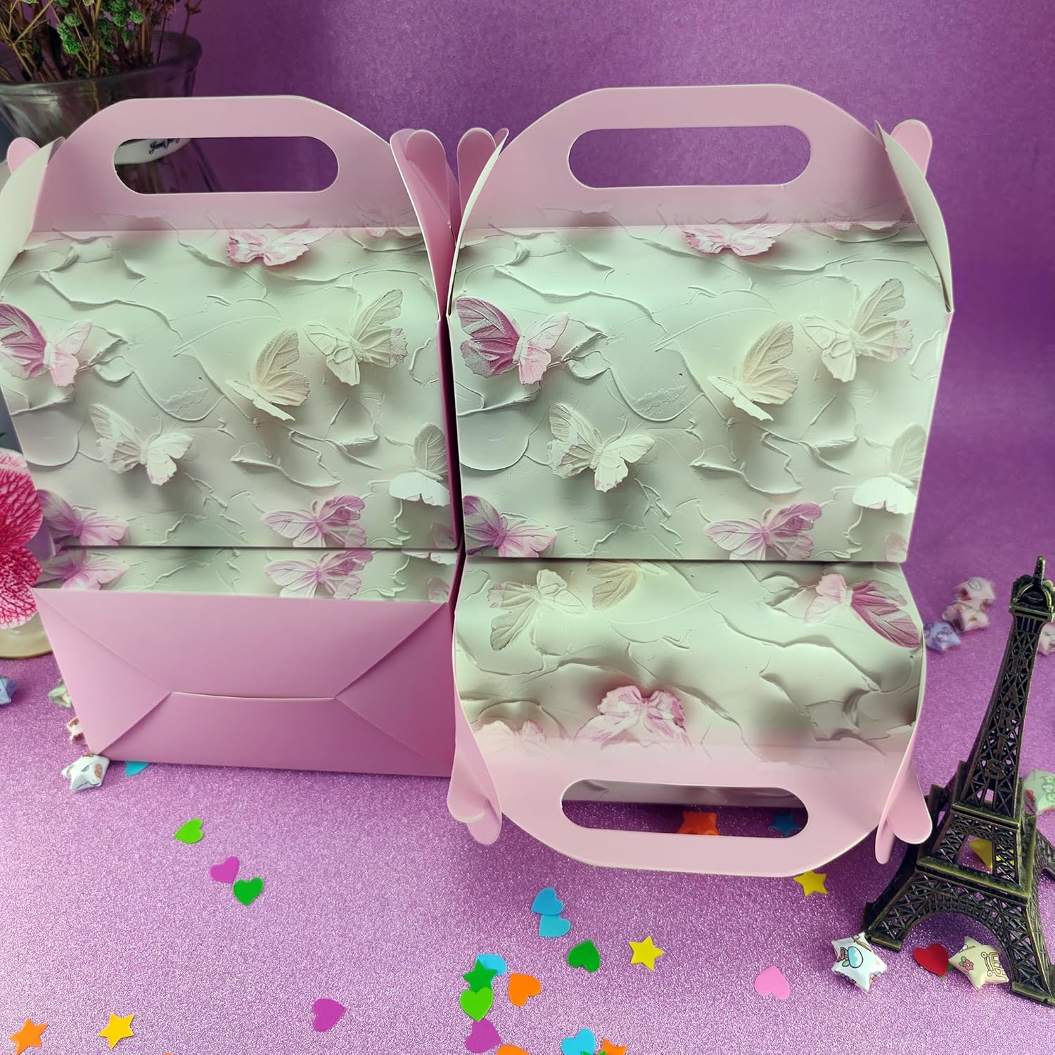 SOHOMEG 12 Piece Pink Butterfly Gift Box Set