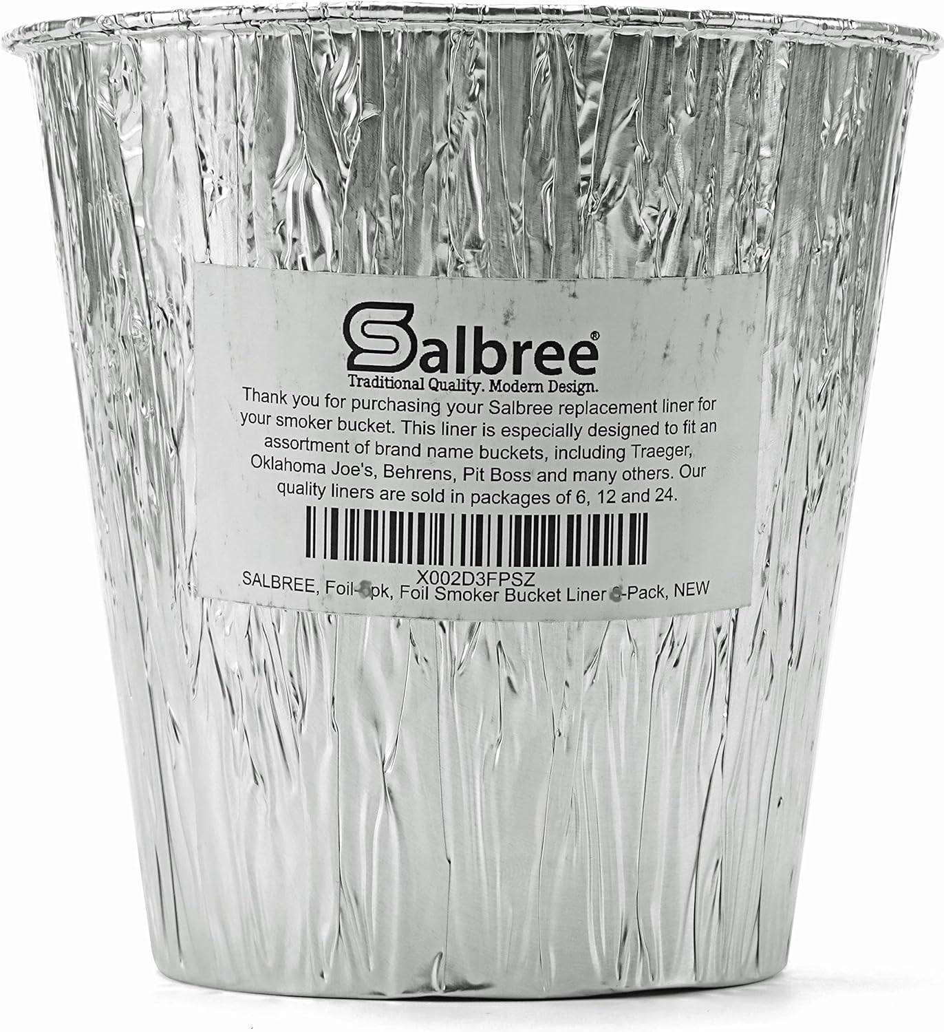 Salbree Smoker Bucket Drip Foil Liner Tray 24pk