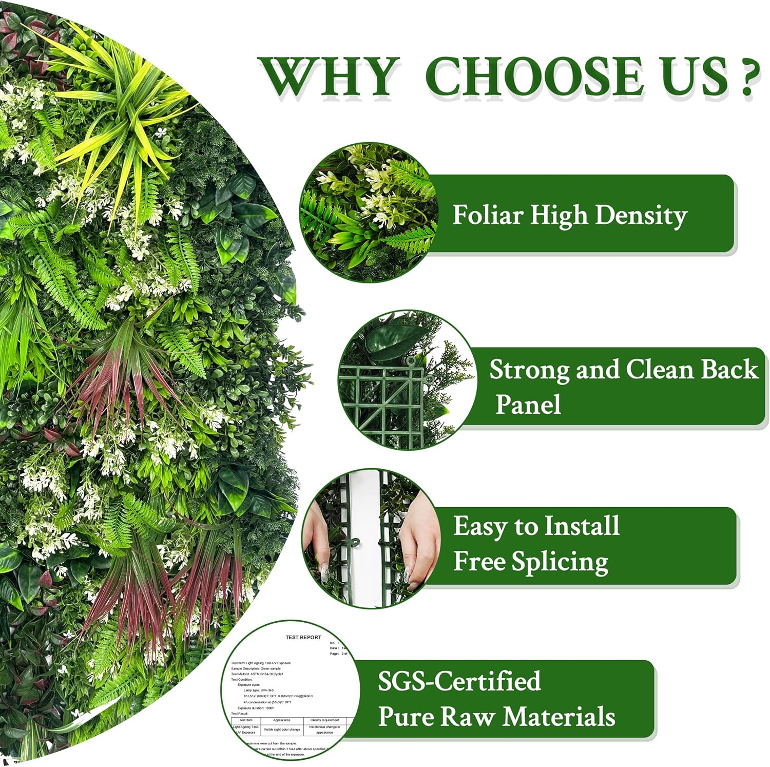 Artificial Boxwood Ivy Wall Panel 40x20 UV Resistant