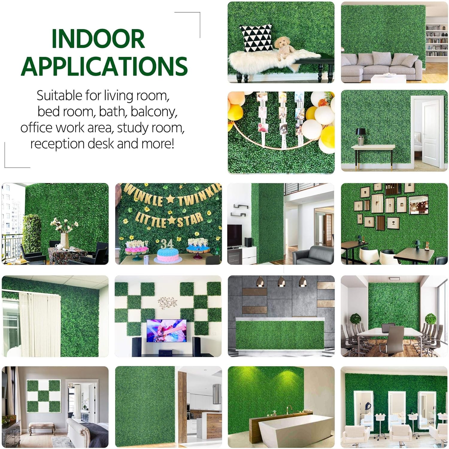 Yaheetech Artificial Boxwood Wall Panels 12PCS