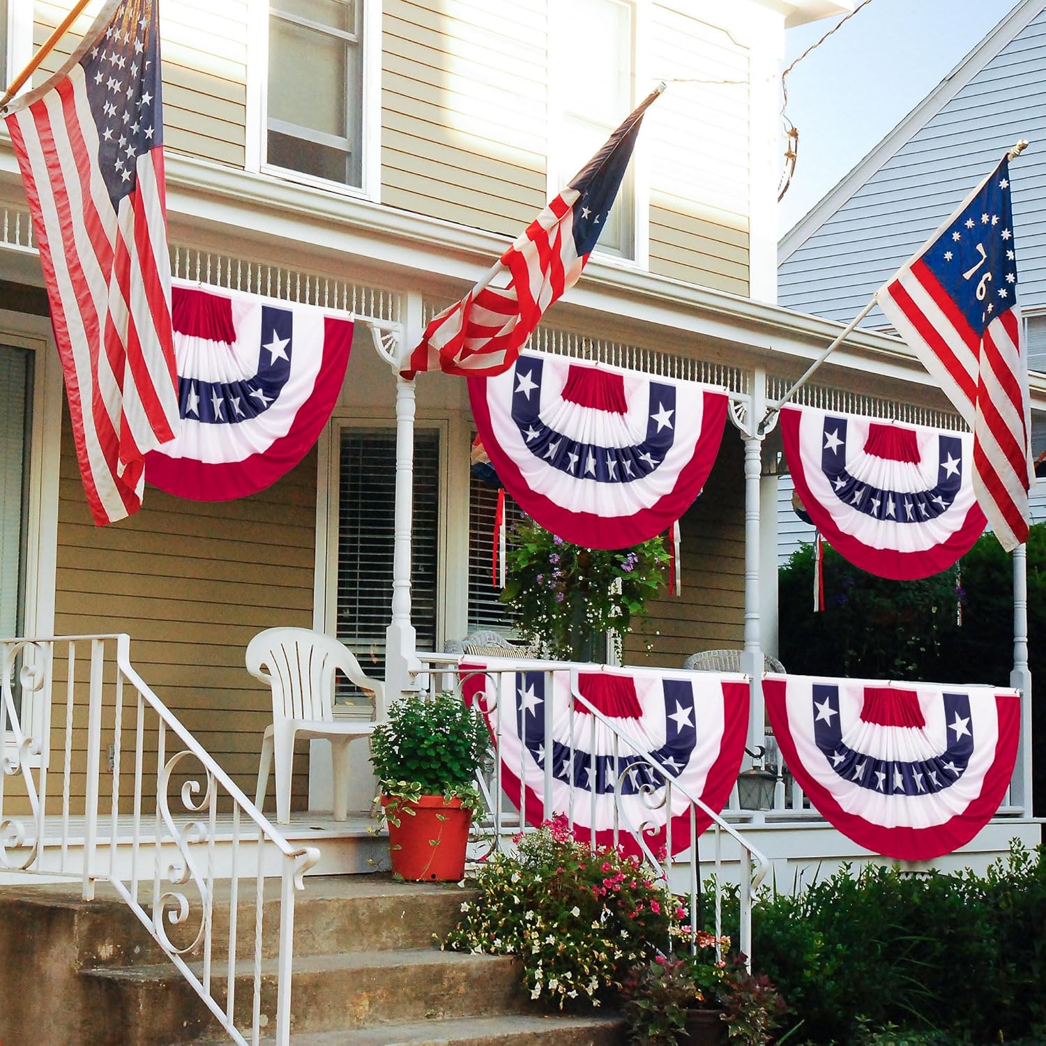 Heartome 3 x 6 Ft Bunting Flags Set of 4