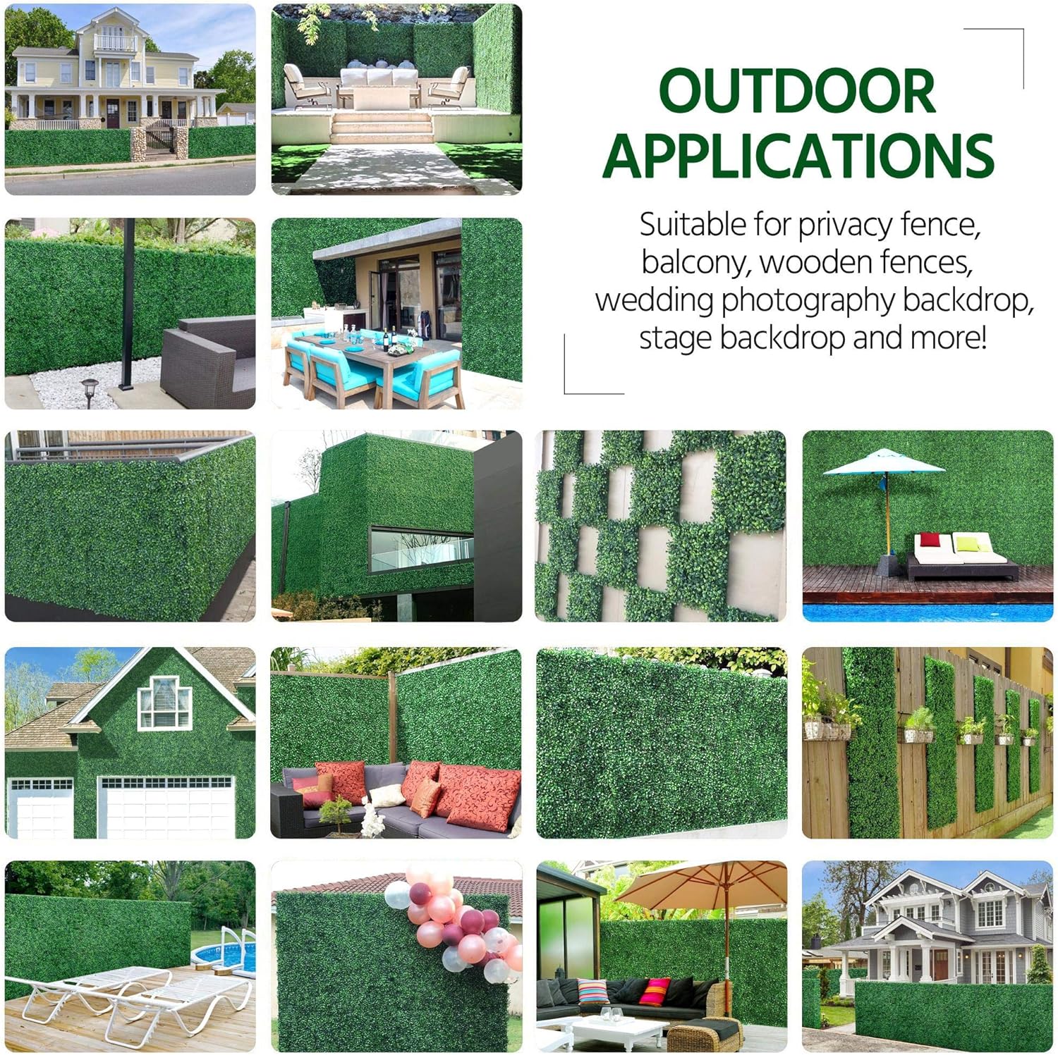Yaheetech Artificial Boxwood Wall Panels 12PCS