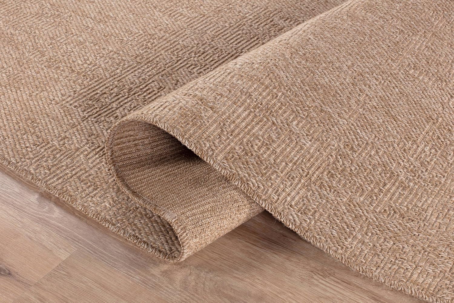 Washable Jute Rug 2x7 Natural Farmhouse Boho Design