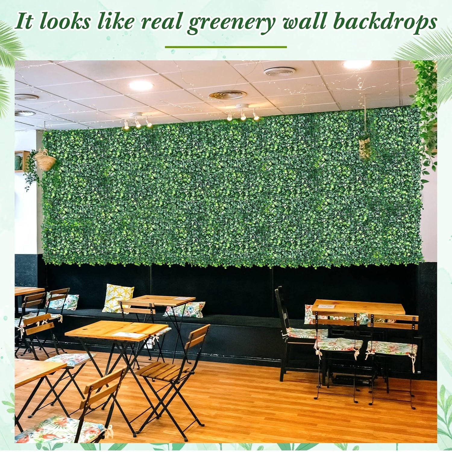 Crowye 24 Pcs Artificial Boxwood Panels for Privacy Screens