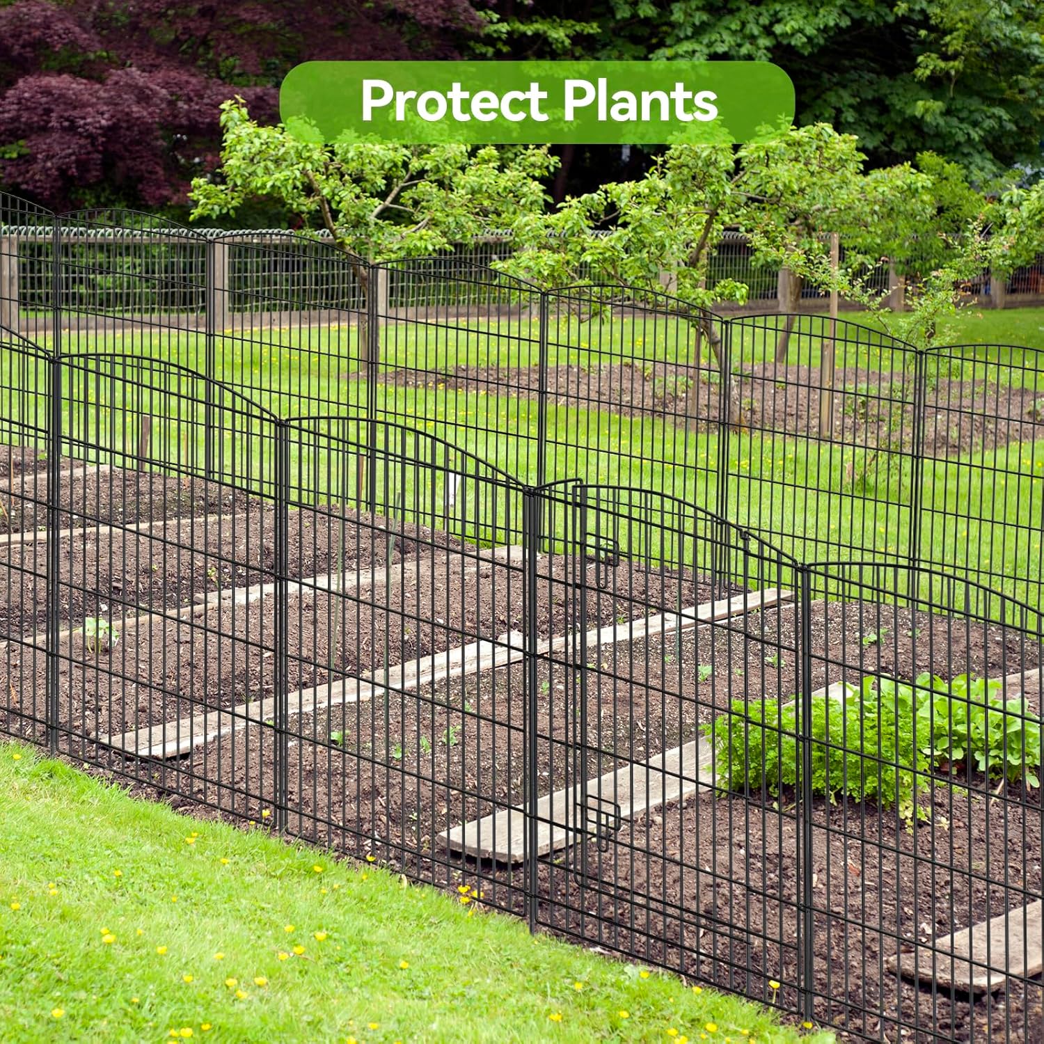 INJOPEXI Decorative Garden Fence 26ft x 36in