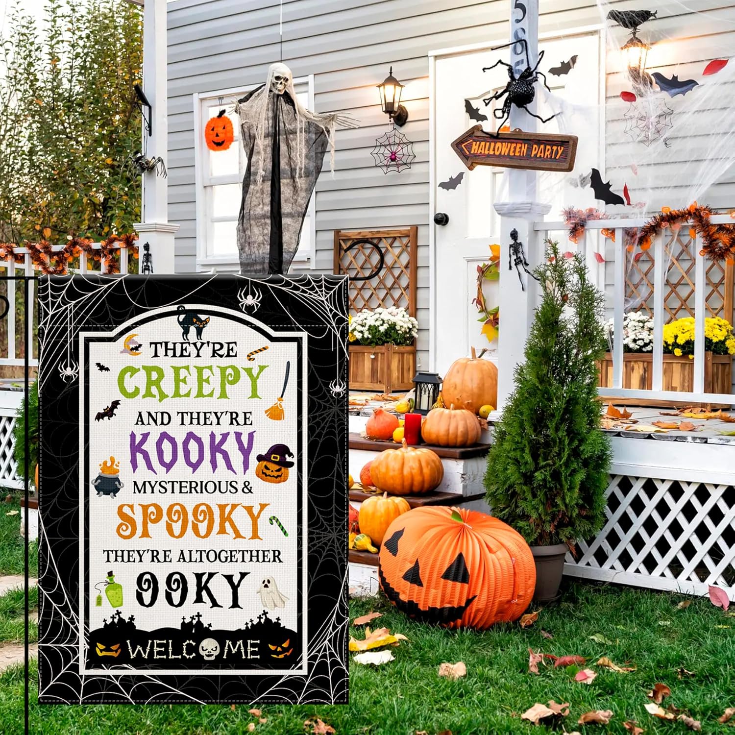 OHOME Halloween Decorations Garden Flag 12x18 Inch