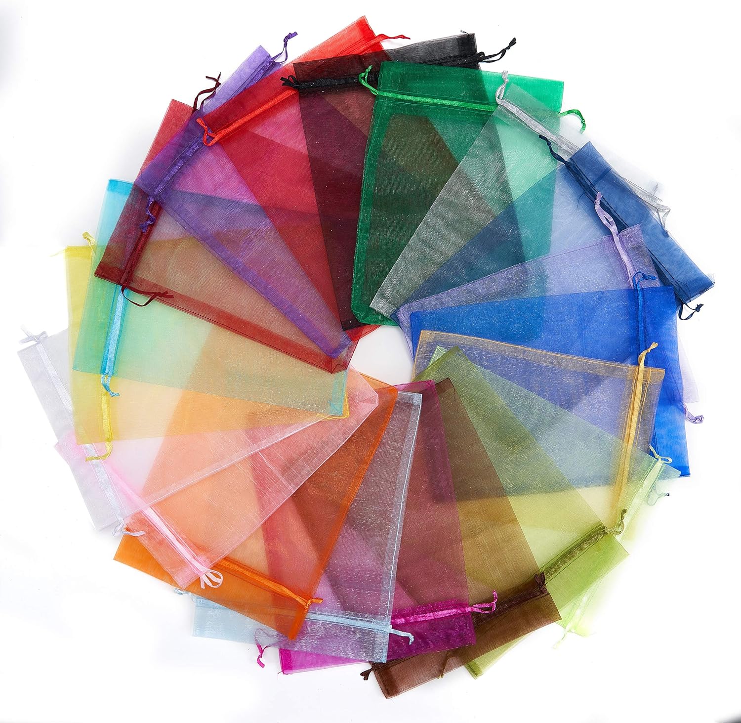 Volanic 100PCS 6x9 Inch Sheer Drawstring Organza Gift Bags