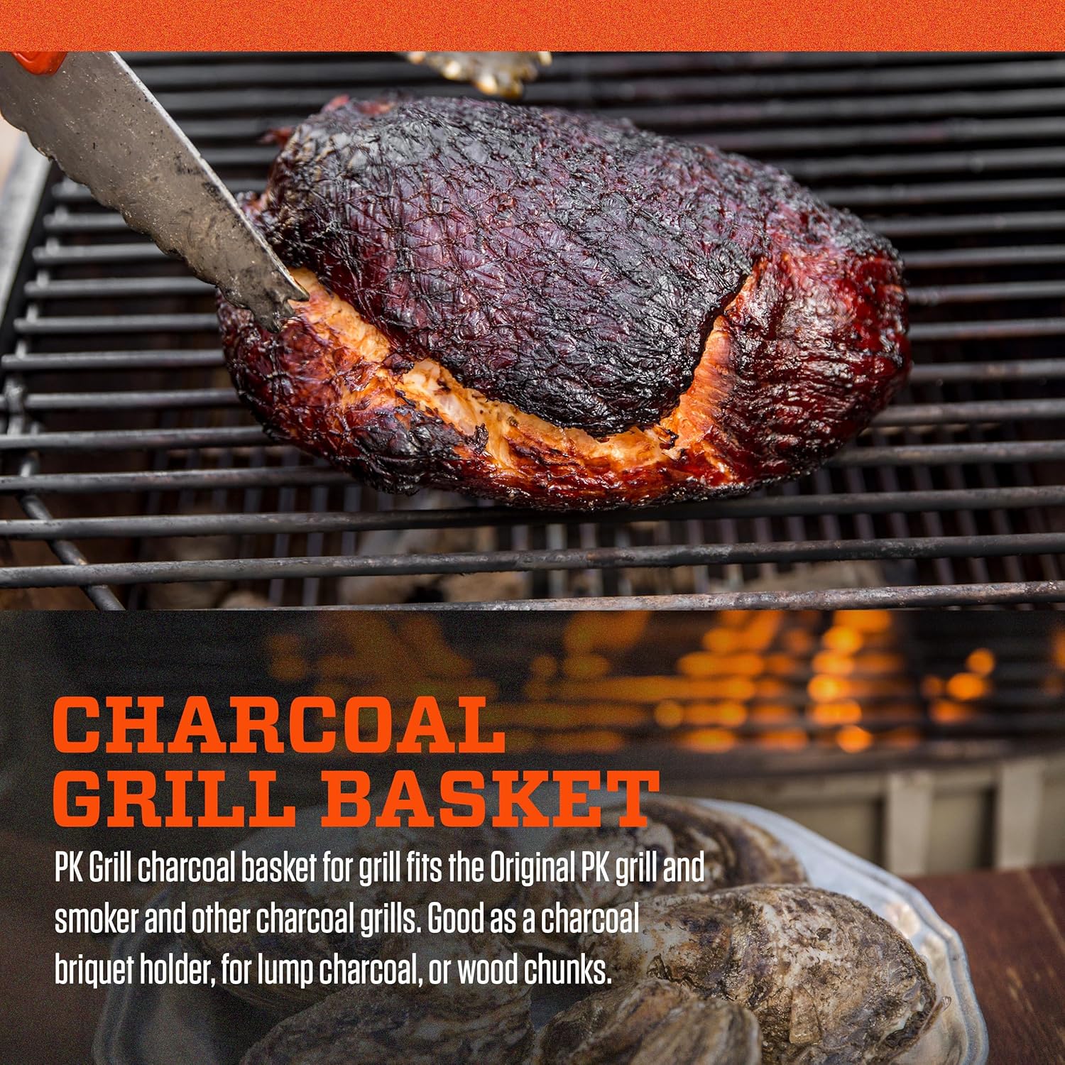 PK Grills Charcoal Basket Tray for BBQ
